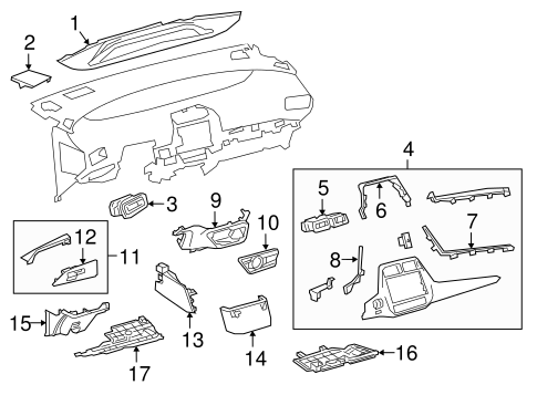 BODY/INSTRUMENT PANEL COMPONENTS for 2016 Toyota Prius #1
