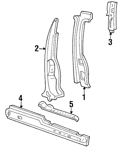 Windstar CENTER PILLAR & ROCKER 3