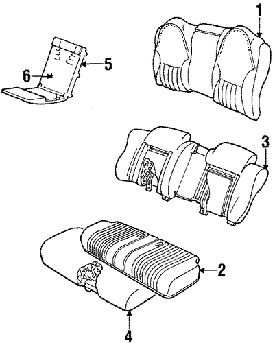 Lumina REAR SEAT COMPONENTS