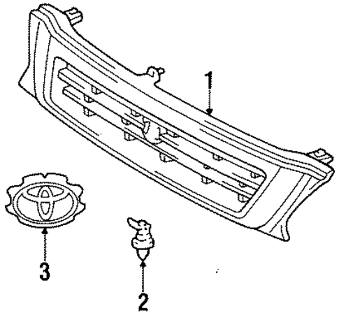 BODY/GRILLE & COMPONENTS for 1997 Toyota Tercel #1