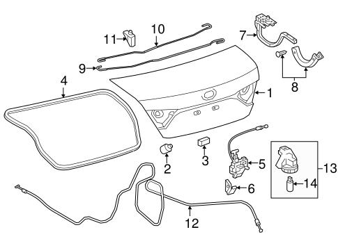 BODY/LID & COMPONENTS for 2015 Toyota Camry #1