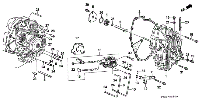 Transmission - Automatic/CVT Right Side Cover for 1996 Honda CIVIC COUPE #1
