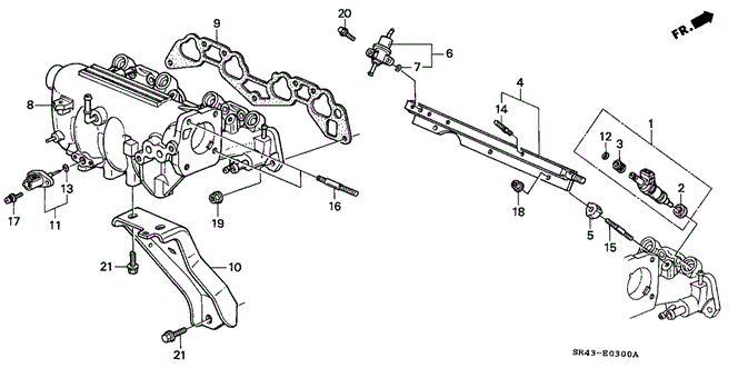ENGINE/INTAKE MANIFOLD for 1993 Honda CIVIC SEDAN #1