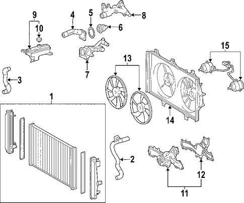 COOLING SYSTEM/WATER PUMP for 2012 Toyota RAV4 #2