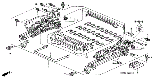 Interior/Bumper/Front Seat Components (R.) (1) for 2003 Honda ACCORD COUPE #1