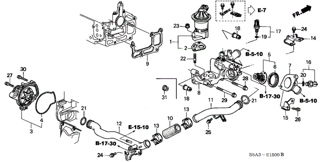 ENGINE/WATER PUMP - SENSOR for 2004 Honda CIVIC COUPE #1
