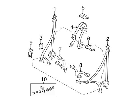 ELECTRICAL/REAR SEAT BELTS for 2006 Toyota Tundra #1