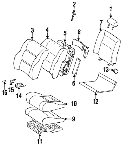 BODY/SEAT COMPONENTS for 1996 Toyota Land Cruiser #1