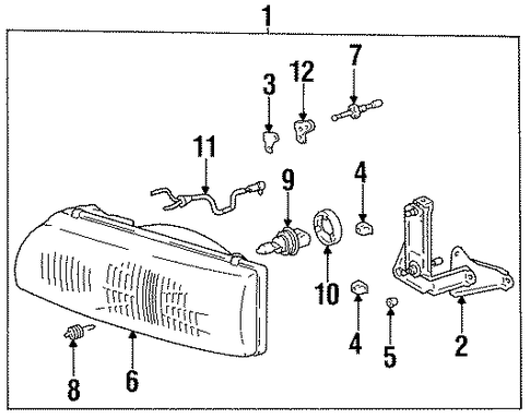 ELECTRICAL/HEADLAMP COMPONENTS for 1997 Toyota Previa #1
