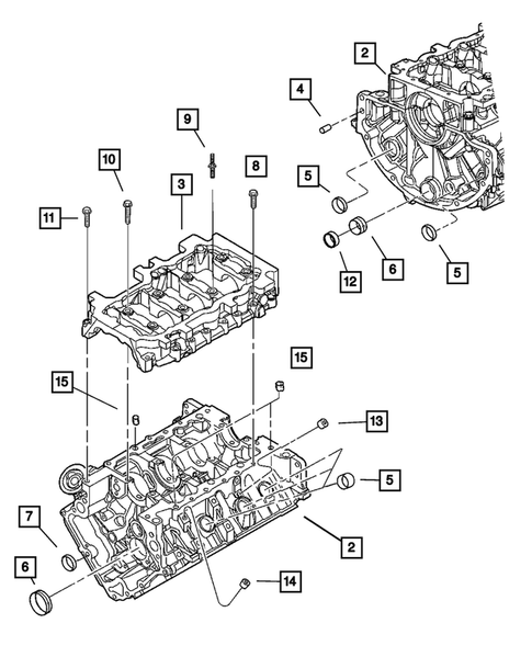 Cylinder Block for 2005 Dodge Durango #0