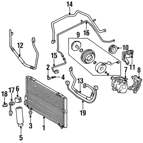 HVAC/SWITCHES & SENSORS for 1997 Toyota Tercel #1
