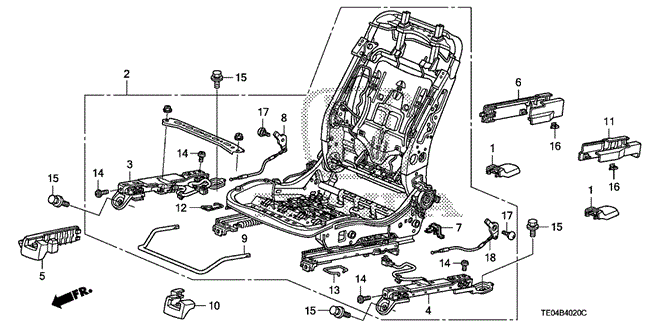 INTERIOR / BUMPER/FRONT SEAT COMPONENTS (R.) for 2009 Honda ACCORD COUPE #1