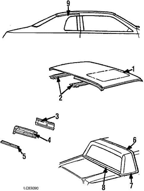 Cougar ROOF & BACK GLASS