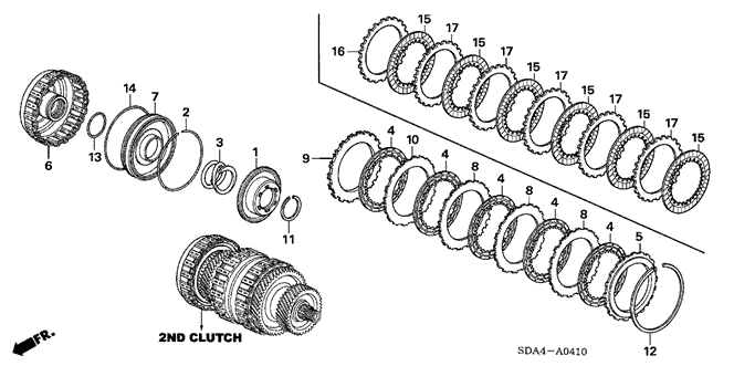 TRANSMISSION - AUTOMATIC/AT CLUTCH (SECOND) (L4) for 2006 Honda ACCORD COUPE #1