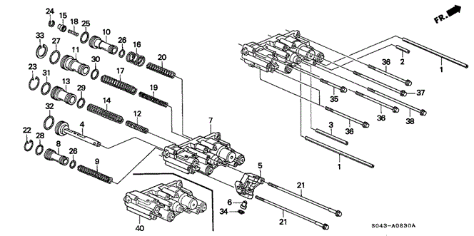 TRANSMISSION - AUTOMATIC/AT SERVO BODY (A4RA) for 1996 Honda CIVIC SEDAN #1