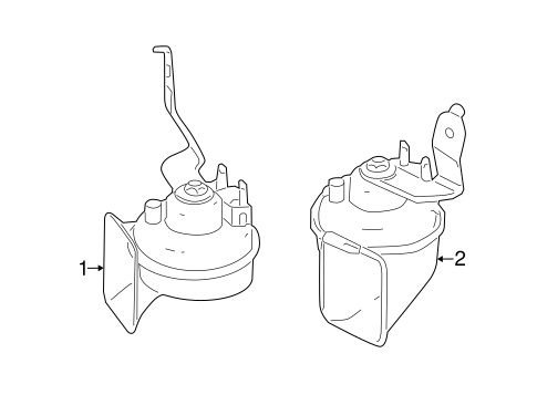 Horn for 2015 Mercedes-Benz E 550 #0