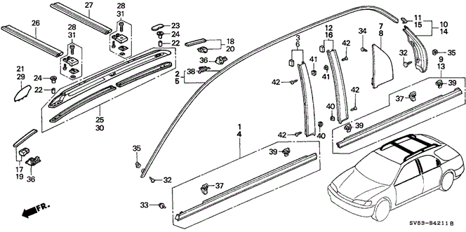 INTERIOR / BUMPER/MOLDING (2) for 1996 Honda ACCORD 5-DOOR #1
