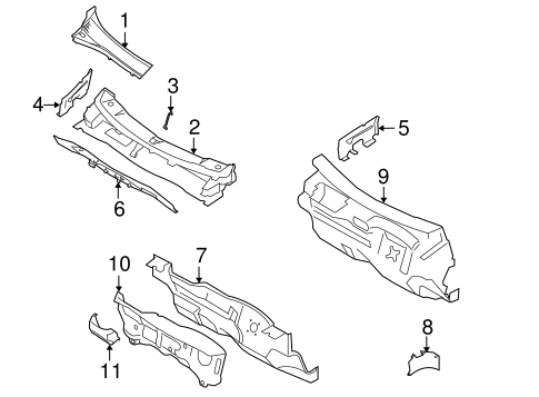 Body/Cowl for 2010 Ford Focus #1