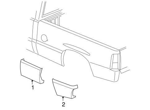 Silverado 1500 Classic EXTERIOR TRIM - PICK UP BOX 2 3 4