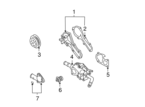 Cooling System/Water Pump for 2002 Nissan Sentra #1