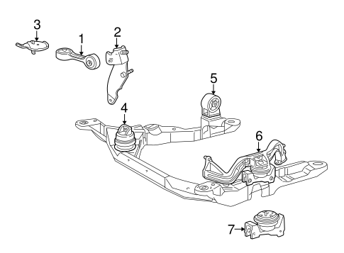 Engine/Engine & Trans Mounting for 2001 Ford Taurus #1