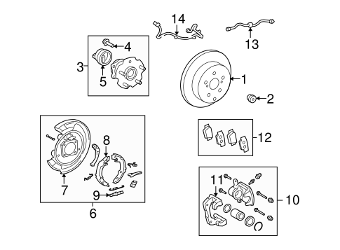 BRAKES/REAR BRAKES for 2010 Toyota Matrix #1