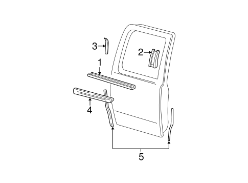 Body/Exterior Trim - Rear Door for 2001 Ford F-150 #1