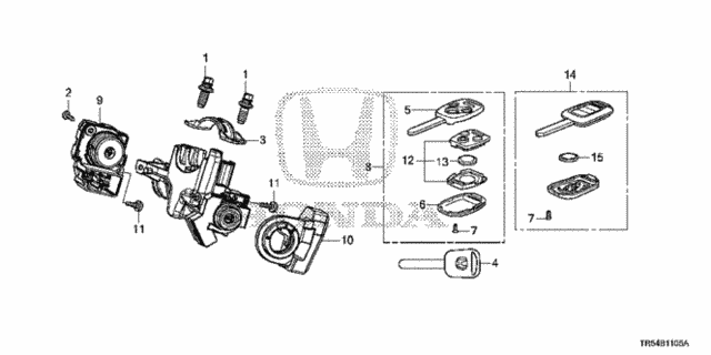 Key Cylinder Components for 2012 Honda Civic #0