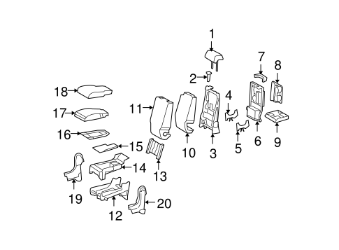 BODY/PASSENGER SEAT COMPONENTS for 2010 Toyota Tundra #1