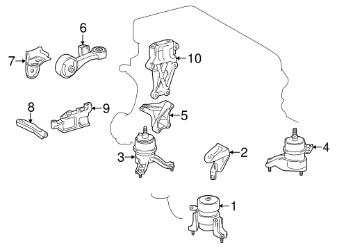 ENGINE/ENGINE & TRANS MOUNTING for 2013 Toyota Avalon #1
