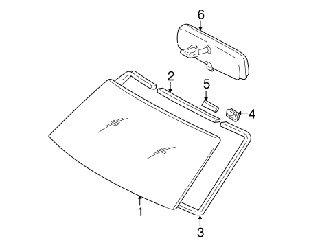 BODY/GLASS - WINDSHIELD for 2007 Toyota Sequoia #1