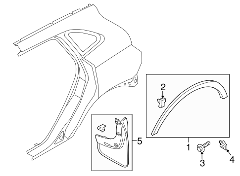 MKC EXTERIOR TRIM - QUARTER PANEL