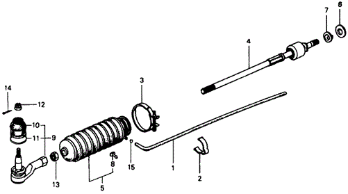 CHASSIS/TIE ROD for 1977 Honda CIVIC HATCHBACK #1