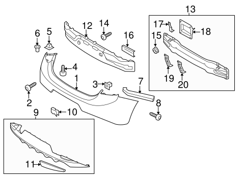 BODY/BUMPER & COMPONENTS - REAR for 2010 Kia Forte #1