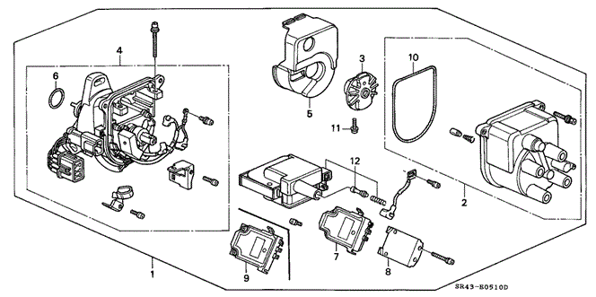 ENGINE/DISTRIBUTOR for 1993 Honda CIVIC SEDAN #1