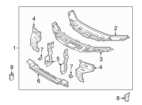 Radiator Support for 2003 Land Rover Freelander #0