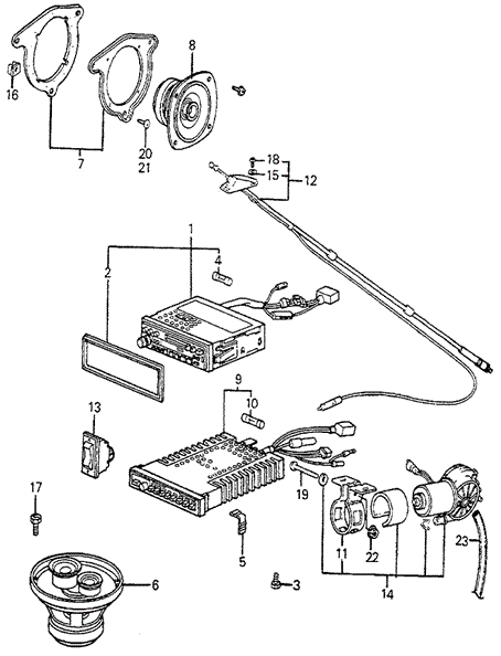 ELECTRICAL / EXHAUST / HEATER / FUEL/RADIO for 1983 Honda ACCORD HATCHBACK #1