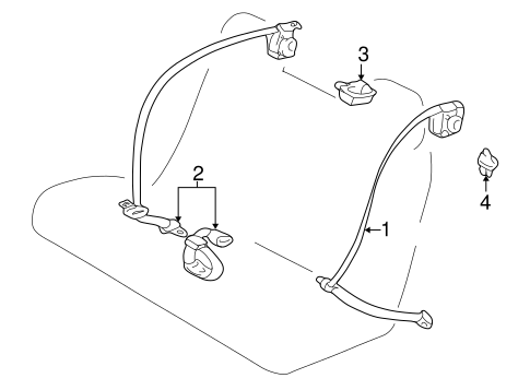 ELECTRICAL/REAR SEAT BELTS for 1999 Toyota Corolla #1