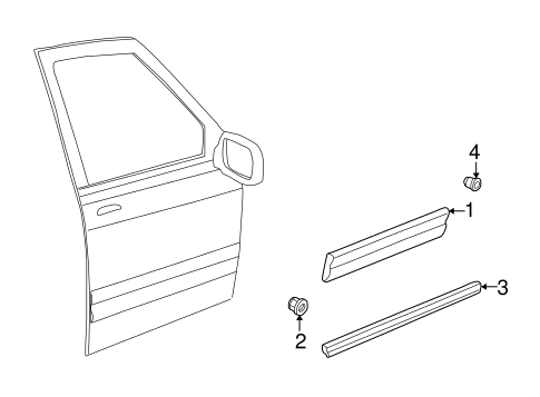 Range Rover EXTERIOR TRIM - FRONT DOOR