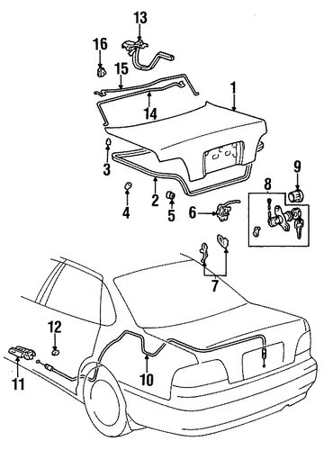 BODY/TRUNK for 1996 Toyota Avalon #2