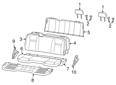 3500 REAR SEAT COMPONENTS 2
