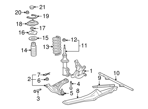 FRONT SUSPENSION/SUSPENSION COMPONENTS for 2005 Toyota MR2 Spyder #1