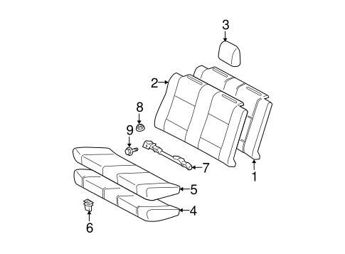 BODY/REAR SEAT COMPONENTS for 2004 Toyota Solara #1
