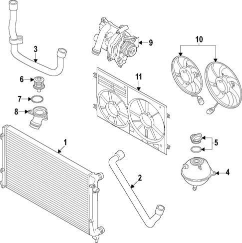 Cooling System for 2013 Volkswagen GTI #19