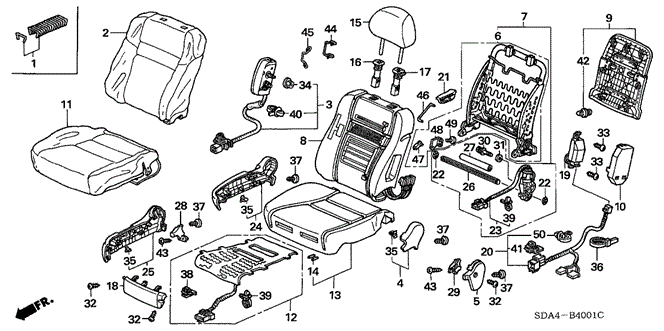INTERIOR / BUMPER/FRONT SEAT (R.) for 2005 Honda ACCORD SEDAN #1