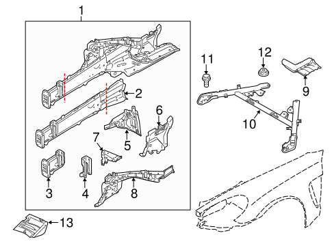 Panamera STRUCTURAL COMPONENTS & RAILS