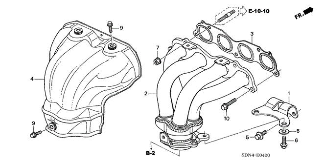 ENGINE/EXHAUST MANIFOLD (L4) for 2006 Honda ACCORD COUPE #1