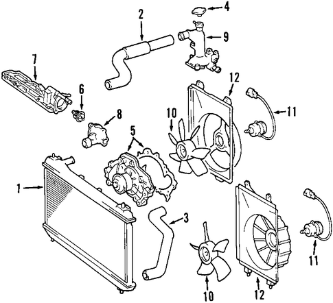 COOLING SYSTEM/WATER PUMP for 1998 Toyota Sienna #2
