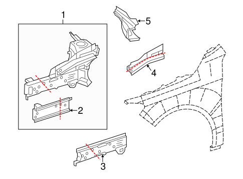 Structural Components & Rails for 2014 Mercedes-Benz CLA 45 AMG® #0