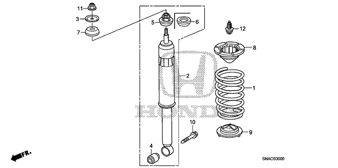 CHASSIS/REAR SHOCK ABSORBER for 2011 Honda CIVIC SEDAN #1
